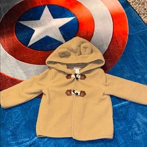 Fleece hooded jacket